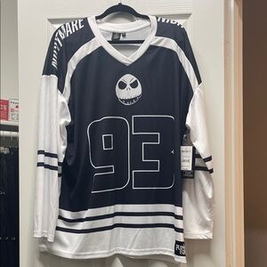 Nightmare Jack Skellington Hockey Jersey - Black & White